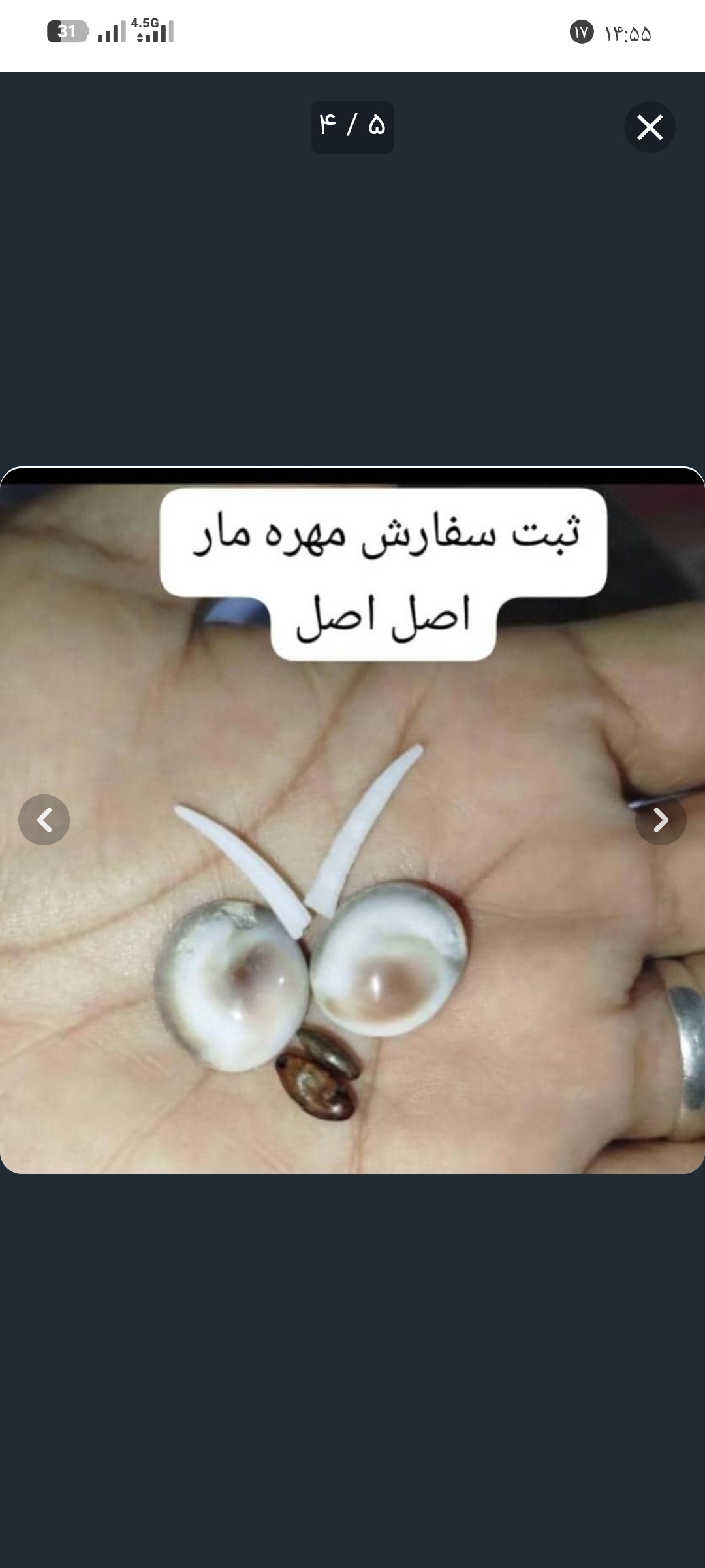 مهره مار همراه با دعا موجوده بشرط اصلی تضمینی جواب دهی سریع